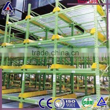 warehouse picking system carton flow rack with gravity fed roller
