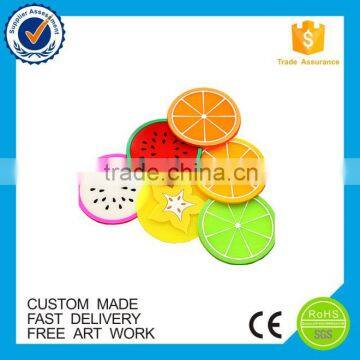 High quality colorful customized soft pvc rubber coaster