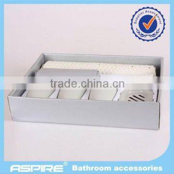 7pcs plastic purple bathroom product into solid box