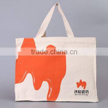 popular custom cheap grocery heavy duty raw cotton canvas tote bag