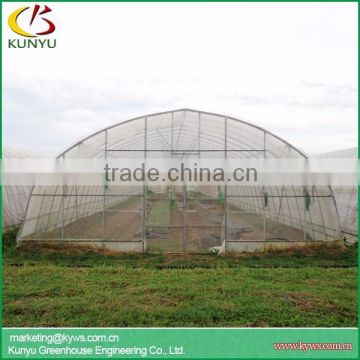 Single span plastic film tunnel greenhouse for sale