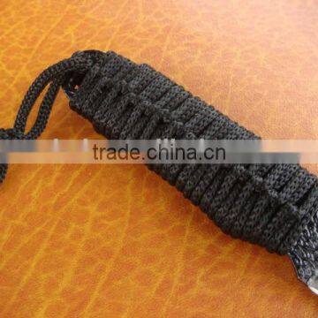 OEM Forging Black Blade Hunting Knife With Rope Handle photo-2