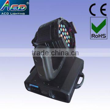 36*3w rgbw led lighting fixture, rgb led moving head wahser light