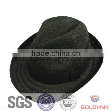 Black hollow grass Straw Hat