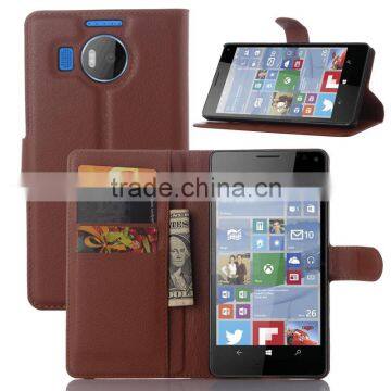 New products 2015 innovation product Luxury pattern lychee phone cover back cover for nokia lumia 950 xl made in china