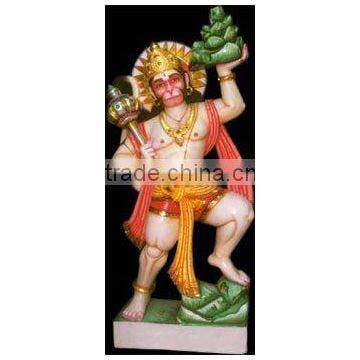 White Marble Hanuman Statues , Hindu God Statue