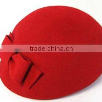 2012 fashion women 100% wool felt cloche bucket hat