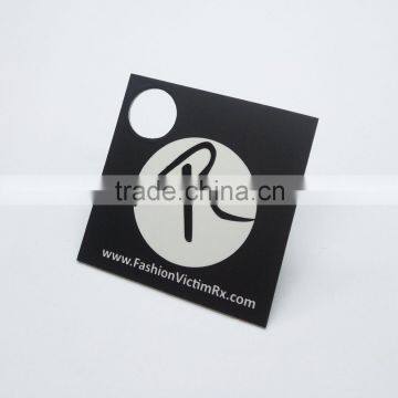 Paper black hang tag for garment