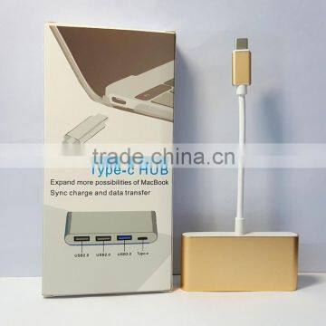 USB Type C Adapter With High Speed Charging 4 Prot Portable Type c HUB photo-6