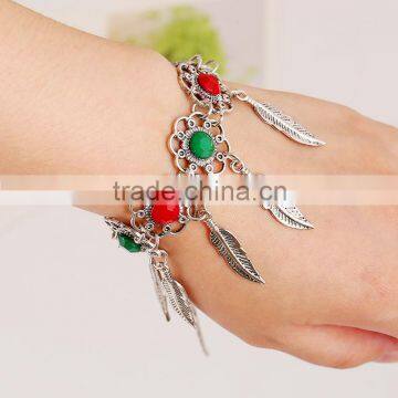 Leaf Alloy Tassel With Resin Diamon Bracelet 2016 Tassel