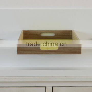 Yellow Handmade Wooden Tray photo-2
