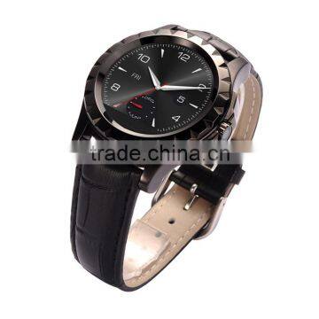 No.1 Sun S2 Smart Watch BLACK+LEATHER Bluetooth 3.0 IP67 Waterproof Heart Rate Monitor Remote Camera Sports Tracking