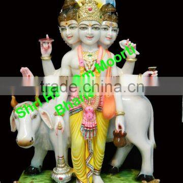 Hindu God White Marble Dutta statue