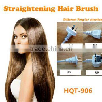 Fast hair straightener Beautiful Star comb + LCD Temperature Control Hair Straightening Comb Brush Irons HQT-906