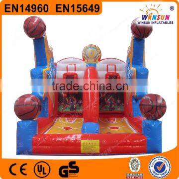 2015 exciting pvc tarpaul inflatable basketball field,inflatable games used for sale