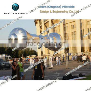 Inflatable helium specialty tethered blimp for event
