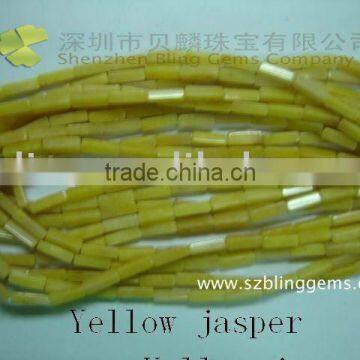 Wholesale semi precious stone loose beads Yellow jasper rectanguar beads