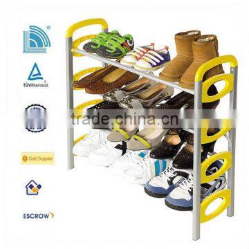 2014 modern design 4 layer colourful metal shoe rack