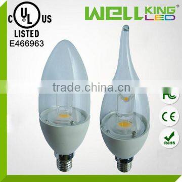UL certificated E12 Base COB 5W LED candle light