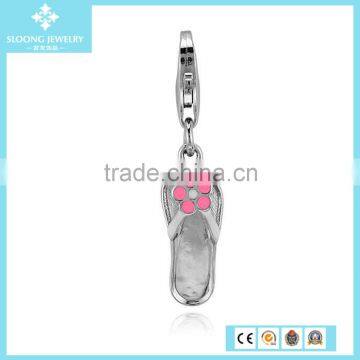 925 Silver Pendant Flip-Flop Charm Pendant in Sterling Silver