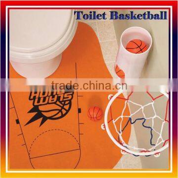 Toilet Basketball Set, Mini Toilet Basketball Game Set, Slam Dunk Toilet Basketball