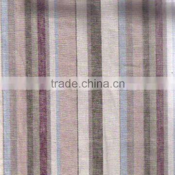 stripe linen viscose blended fabric