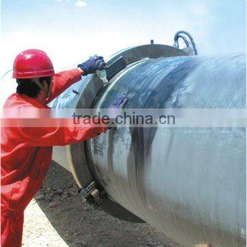 Pipe Cold Cutting and Beveling Machine on site