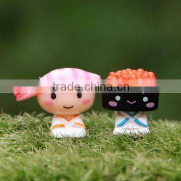 hot custom cutie miniature sushi figures/oem mini japanese figure cartoon toys for kids/customized figurine toys manufacturer