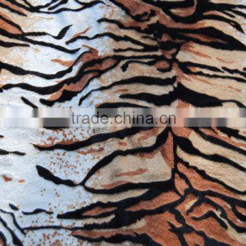 2016 Best Selling Oeko Tex Checked Animal Print Faux Fur Fabric Sale