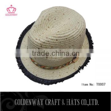 fashion hot selling white paper straw kids hats summer hat