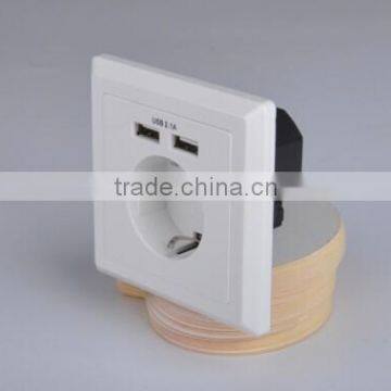 highest quality spanish type EU 2.1A usb wall socket