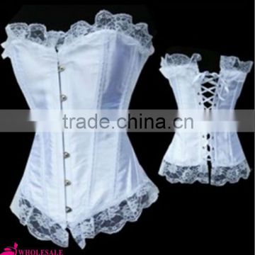 white bridal wedding steel boned corset Sexy corset