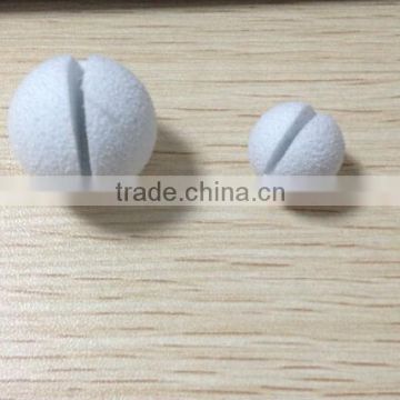 Molded foam ball half rubber ball