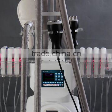 Multi-functional Beauty Machine Diode Laser(12paddles)+Cryo Lipo Fat Freeze+Vacuum RF Roller+Cavitation+Sixtupolar RF photo-4