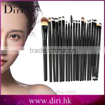 2016 new arrival hot sell 20pcs natural hair wooden handle makeup brushes kit