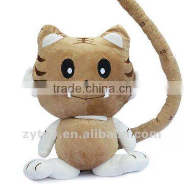 soft plush funny tiger shaped flexible ruler toys