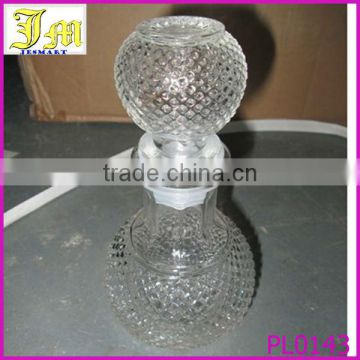 1000ML Empty Message Transparent Glass Wine Bottles with Glass Lid