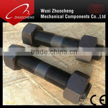 heavy black ptfe a193 b7 double head bolts and 2h nuts