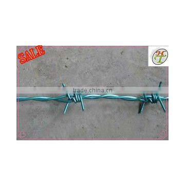 high security BWG12 green plastic coating normal weaving Barbed wire