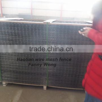 hot sale black flat welded wire mesh panel fence panel construction panel