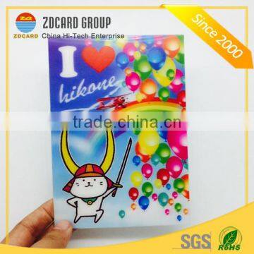 Colorful PET 3D Lenticular flip post card