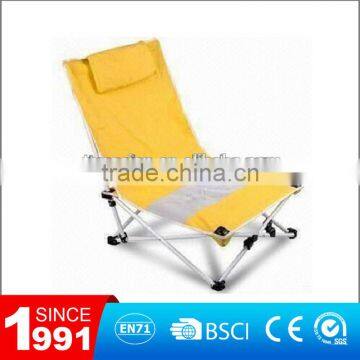 folding portable travel outdoor canvas beach chair --yellow color