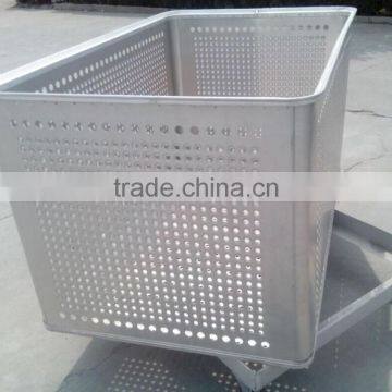 Waterproof Aluminum Turnover Container With Casters, Metal Plated Container photo-3