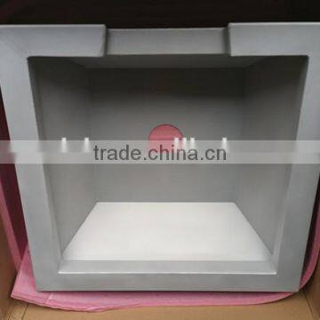 Flat Bottom Square Aluminum Bowl, With Hole in Bottom Center, Square Shaped Bowl photo-2