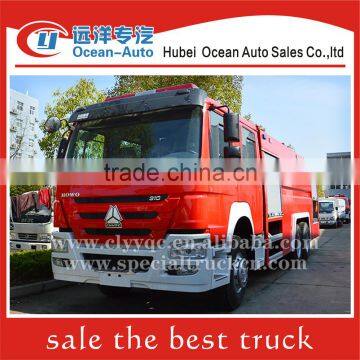 SINOTRUK HOWO 6X4 12000liter water tank fire truck for sale