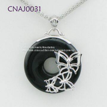 Rectangle DIY Sterling Silver Jewelry Gemstone Pendant Accessories Customizable photo-3