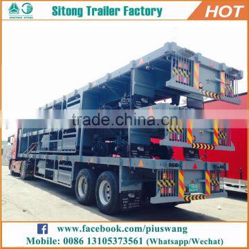 Durable 20ft 40ft container transport trailer flat bed semi trailer