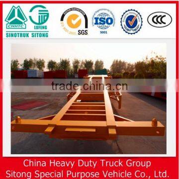 China New 3 Axle 40 ft Container Used Skeleton Semi Trailer for Sale photo-2