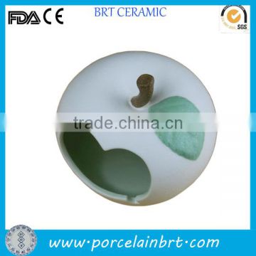 Apple shaped ceramic custom cigar ashtray