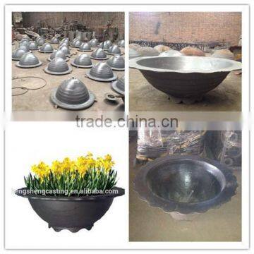 Street furniture cast iron flower pot round cast iron planter